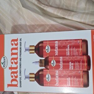 Batana Women Bath & Body Shampoo, Conditioner & Hair Oil Set - Red